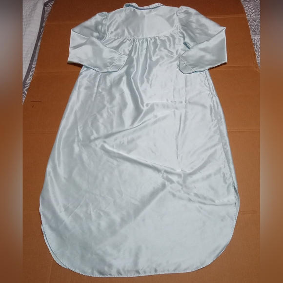 Barbizon Powder Blue Cuddleskin Long Nightgown Women's Pajama Small/Petite - Picture 6 of 11